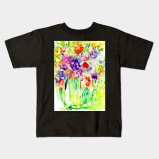 A Vase of colourful blooms Kids T-Shirt